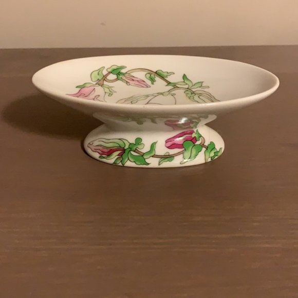 Vintage Japanese Ceramic Floral Print Soap Dish - Picture 4 of 6